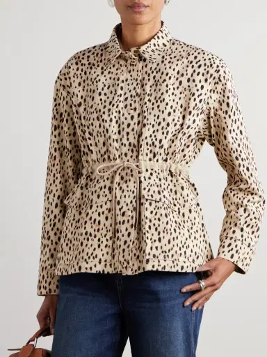 Moncler Saulon Appliquéd Animal-print Cotton-blend Canvas Jacket | Thumbnail 3 Moncler Saulon Appliquéd Animal-print Cotton-blend Canvas Jacket | Thumbnail 3
