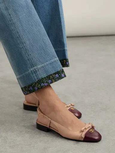 Valentino Garavani Logo-embellished Tasseled Leather Slingback Ballet Flats | Thumbnail 2 Valentino Garavani Logo-embellished Tasseled Leather Slingback Ballet Flats | Thumbnail 2