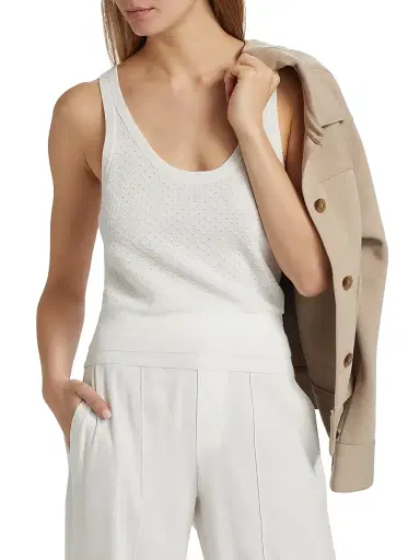 Vince Women's Double Layer Mesh Cami | Thumbnail 3 Vince Women's Double Layer Mesh Cami | Thumbnail 3