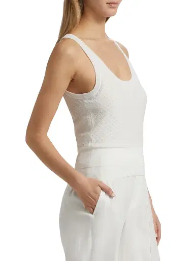 Vince Women's Double Layer Mesh Cami | Thumbnail 4 Vince Women's Double Layer Mesh Cami | Thumbnail 4
