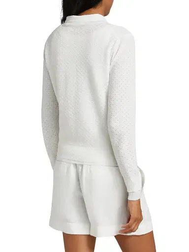 Vince Women's Double Layer Mesh Cardigan | Thumbnail 5 Vince Women's Double Layer Mesh Cardigan | Thumbnail 5