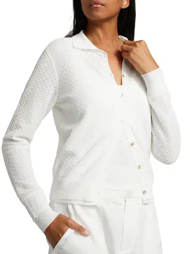 Vince Women's Double Layer Mesh Cardigan | Thumbnail 6 Vince Women's Double Layer Mesh Cardigan | Thumbnail 6