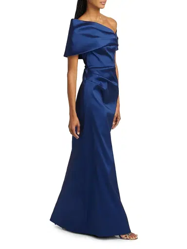 Teri Jon by Rickie Freeman Women's Asymmetrical Stretch Mikado Off-The-Shoulder Gown | Thumbnail 2 Teri Jon by Rickie Freeman Women's Asymmetrical Stretch Mikado Off-The-Shoulder Gown | Thumbnail 2