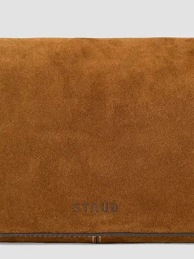 Staud Women's Harlow Suede Shoulder Bag - Tan | Thumbnail 4 Staud Women's Harlow Suede Shoulder Bag - Tan | Thumbnail 4