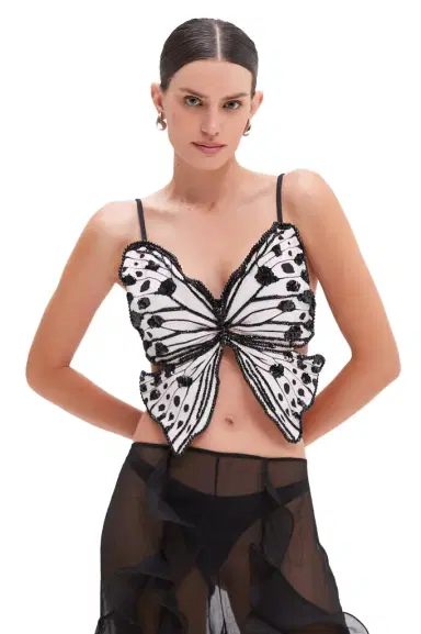 PatBo BUTTERFLY EMBROIDERED TOP (RUNWAY) | Thumbnail 1 PatBo BUTTERFLY EMBROIDERED TOP (RUNWAY) | Thumbnail 1