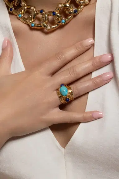 Gas Bijoux Amazonite Malachite Simone Ring | Thumbnail 4 Gas Bijoux Amazonite Malachite Simone Ring | Thumbnail 4