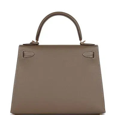 HERMÈS Hermes Kelly Sellier 28 Etoupe Epsom Gold Hardware | Thumbnail 4 HERMÈS Hermes Kelly Sellier 28 Etoupe Epsom Gold Hardware | Thumbnail 4