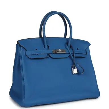 HERMÈS Pre-owned Hermes Birkin 35 Mykonos Togo Palladium Hardware | Thumbnail 2 HERMÈS Pre-owned Hermes Birkin 35 Mykonos Togo Palladium Hardware | Thumbnail 2