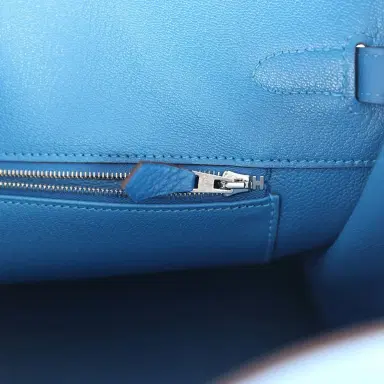 HERMÈS Pre-owned Hermes Birkin 35 Mykonos Togo Palladium Hardware | Thumbnail 9 HERMÈS Pre-owned Hermes Birkin 35 Mykonos Togo Palladium Hardware | Thumbnail 9