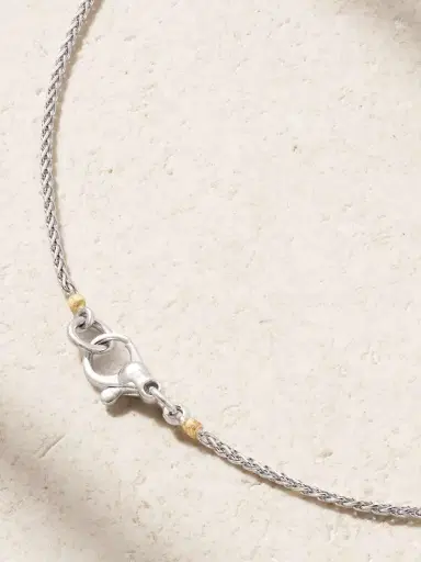 Buccellati 14-karat White And Yellow Gold Diamond And Sapphire Necklace | Thumbnail 3 Buccellati 14-karat White And Yellow Gold Diamond And Sapphire Necklace | Thumbnail 3