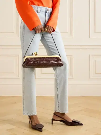Jacquemus Le Salon Croc-effect Leather Clutch | Thumbnail 2 Jacquemus Le Salon Croc-effect Leather Clutch | Thumbnail 2