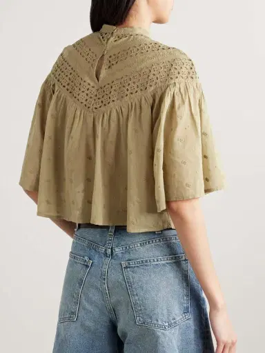 Nili Lotan Mikki Embroidered Broderie Anglaise Cotton-voile Blouse | Thumbnail 3 Nili Lotan Mikki Embroidered Broderie Anglaise Cotton-voile Blouse | Thumbnail 3