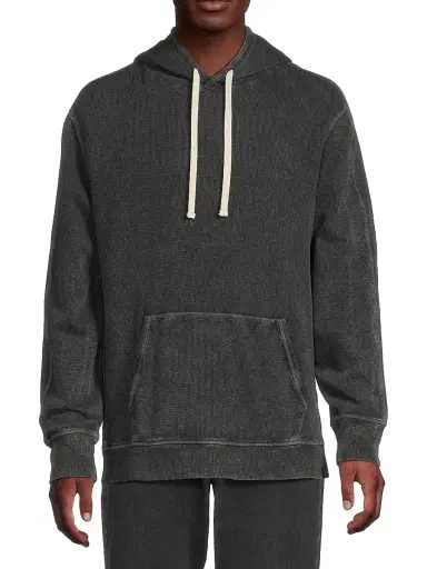 Rails Men's Lightweight Jersey Hoodie - Washed Black | Thumbnail 3 Rails Men's Lightweight Jersey Hoodie - Washed Black | Thumbnail 3