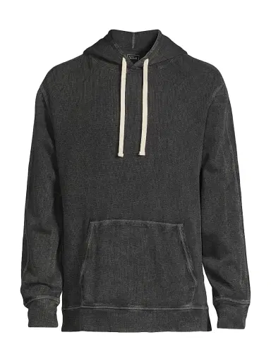 Rails Men's Lightweight Jersey Hoodie - Washed Black | Thumbnail 1 Rails Men's Lightweight Jersey Hoodie - Washed Black | Thumbnail 1