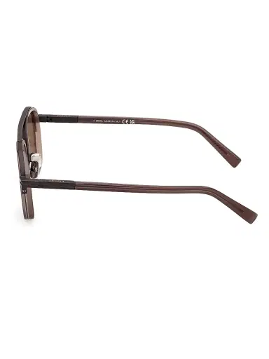 Zegna Men's 51MM Oval Sunglasses - Milky Brown | Thumbnail 3 Zegna Men's 51MM Oval Sunglasses - Milky Brown | Thumbnail 3
