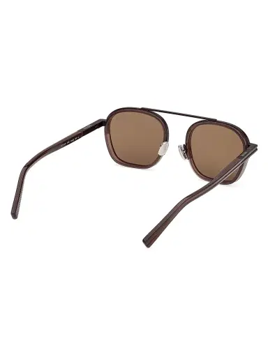 Zegna Men's 51MM Oval Sunglasses - Milky Brown | Thumbnail 6 Zegna Men's 51MM Oval Sunglasses - Milky Brown | Thumbnail 6