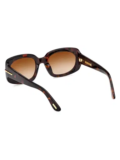 Tom Ford Women's ICON 54MM Rectangle Sunglasses - Dark Havana Brown | Thumbnail 4 Tom Ford Women's ICON 54MM Rectangle Sunglasses - Dark Havana Brown | Thumbnail 4
