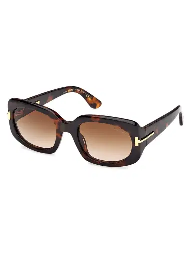 Tom Ford Women's ICON 54MM Rectangle Sunglasses - Dark Havana Brown | Thumbnail 1 Tom Ford Women's ICON 54MM Rectangle Sunglasses - Dark Havana Brown | Thumbnail 1