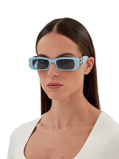 Balenciaga Women's 51MM Rectangular Sunglasses - Silver Blue | Thumbnail 2 Balenciaga Women's 51MM Rectangular Sunglasses - Silver Blue | Thumbnail 2
