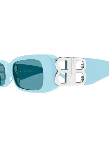 Balenciaga Women's 51MM Rectangular Sunglasses - Silver Blue | Thumbnail 4 Balenciaga Women's 51MM Rectangular Sunglasses - Silver Blue | Thumbnail 4