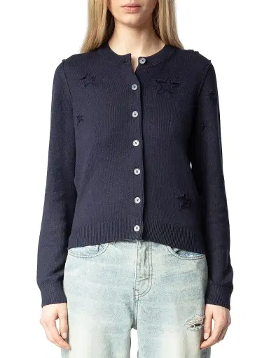 Zadig & Voltaire Women's Alpha Stars Cardigan - Encre - Size Medium | Thumbnail 3 Zadig & Voltaire Women's Alpha Stars Cardigan - Encre - Size Medium | Thumbnail 3