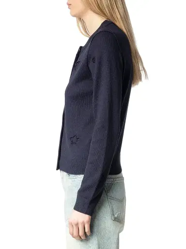 Zadig & Voltaire Women's Alpha Stars Cardigan - Encre - Size Medium | Thumbnail 4 Zadig & Voltaire Women's Alpha Stars Cardigan - Encre - Size Medium | Thumbnail 4