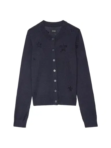 Zadig & Voltaire Women's Alpha Stars Cardigan - Encre - Size Medium | Thumbnail 1 Zadig & Voltaire Women's Alpha Stars Cardigan - Encre - Size Medium | Thumbnail 1