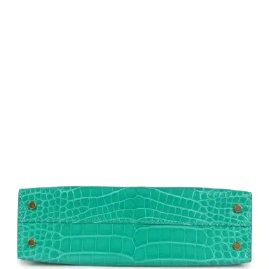 HERMÈS Hermes Kelly Sellier 20 Vert Jade Shiny Alligator Gold Hardware | Thumbnail 6 HERMÈS Hermes Kelly Sellier 20 Vert Jade Shiny Alligator Gold Hardware | Thumbnail 6