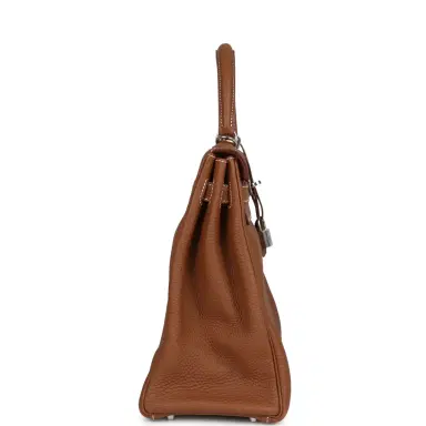 HERMÈS Pre-owned Hermes Kelly Retourne 35 Gold Togo Palladium Hardware | Thumbnail 4 HERMÈS Pre-owned Hermes Kelly Retourne 35 Gold Togo Palladium Hardware | Thumbnail 4
