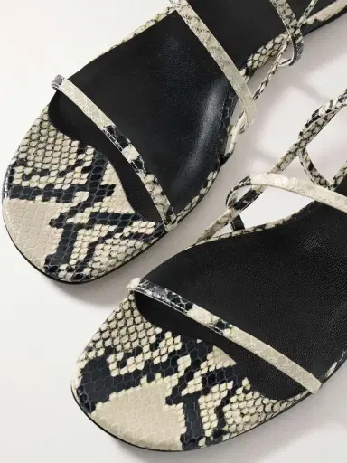 Khaite Loop Snake-effect Leather Sandals | Thumbnail 4 Khaite Loop Snake-effect Leather Sandals | Thumbnail 4