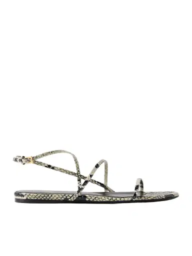 Khaite Loop Snake-effect Leather Sandals | Thumbnail 1 Khaite Loop Snake-effect Leather Sandals | Thumbnail 1