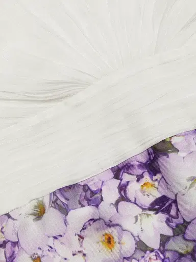 Badgley Mischka Women's Pieced Knee-Length Cocktail Dress - Lilac Multi | Thumbnail 7 Badgley Mischka Women's Pieced Knee-Length Cocktail Dress - Lilac Multi | Thumbnail 7