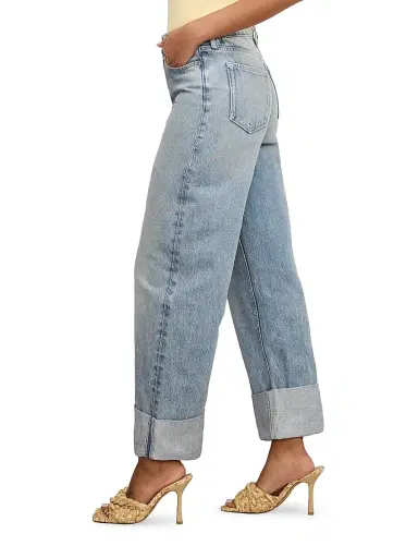 Good American Women's Good Barrel Relaxed Jeans - Indigo | Thumbnail 4 Good American Women's Good Barrel Relaxed Jeans - Indigo | Thumbnail 4