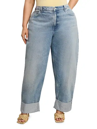 Good American Women's Good Barrel Relaxed Jeans - Indigo | Thumbnail 8 Good American Women's Good Barrel Relaxed Jeans - Indigo | Thumbnail 8