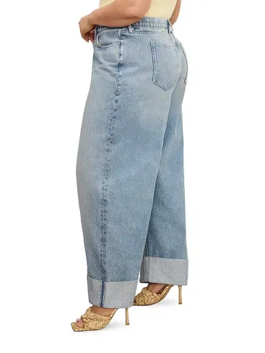 Good American Women's Good Barrel Relaxed Jeans - Indigo | Thumbnail 9 Good American Women's Good Barrel Relaxed Jeans - Indigo | Thumbnail 9