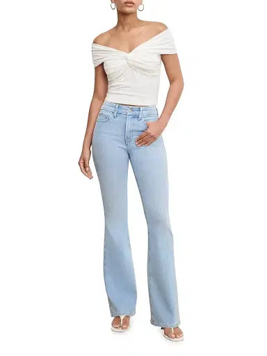 Good American Women's Soft Tech Good Legs Boot-Cut Flared Jeans - Indigo | Thumbnail 2 Good American Women's Soft Tech Good Legs Boot-Cut Flared Jeans - Indigo | Thumbnail 2