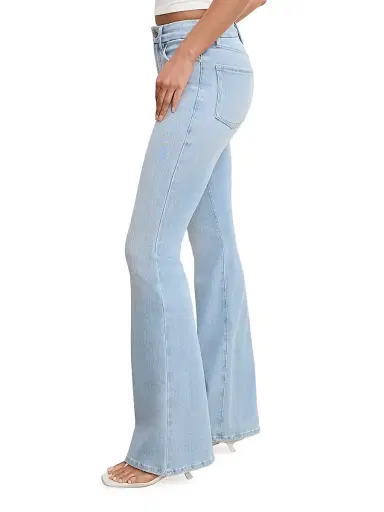 Good American Women's Soft Tech Good Legs Boot-Cut Flared Jeans - Indigo | Thumbnail 5 Good American Women's Soft Tech Good Legs Boot-Cut Flared Jeans - Indigo | Thumbnail 5