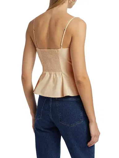 Reformation Women's Genevieve Satin Top - Sugar | Thumbnail 5 Reformation Women's Genevieve Satin Top - Sugar | Thumbnail 5