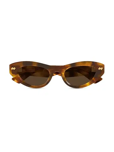 Bottega Veneta Women's Bold Ribbon Stud 50MM Cat-Eye Sunglasses - Havana | Thumbnail 3 Bottega Veneta Women's Bold Ribbon Stud 50MM Cat-Eye Sunglasses - Havana | Thumbnail 3