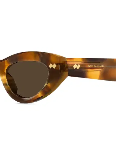 Bottega Veneta Women's Bold Ribbon Stud 50MM Cat-Eye Sunglasses - Havana | Thumbnail 4 Bottega Veneta Women's Bold Ribbon Stud 50MM Cat-Eye Sunglasses - Havana | Thumbnail 4