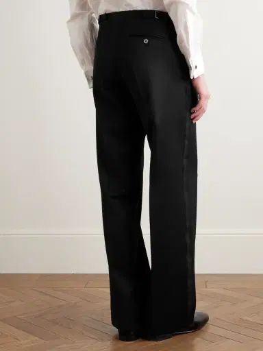 Favourbrook Tommy Straight-Leg Grosgrain-Trimmed Pleated Wool Tuxedo Trousers - Men | Thumbnail 4 Favourbrook Tommy Straight-Leg Grosgrain-Trimmed Pleated Wool Tuxedo Trousers - Men | Thumbnail 4