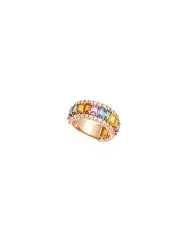 Wish Fine Jewelry 6.56ct Diamond Multi Sapphire 18K Gold Ring | Thumbnail 1 Wish Fine Jewelry 6.56ct Diamond Multi Sapphire 18K Gold Ring | Thumbnail 1