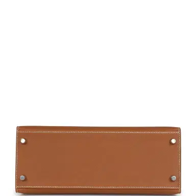 HERMÈS Hermes Kelly Sellier 28 Gold Epsom Palladium Hardware | Thumbnail 6 HERMÈS Hermes Kelly Sellier 28 Gold Epsom Palladium Hardware | Thumbnail 6