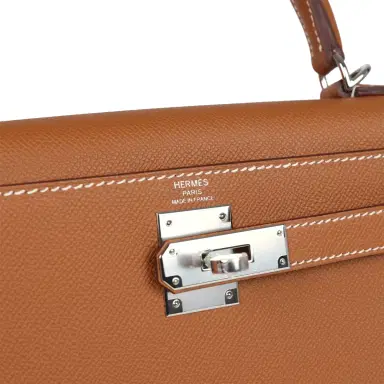 HERMÈS Hermes Kelly Sellier 28 Gold Epsom Palladium Hardware | Thumbnail 7 HERMÈS Hermes Kelly Sellier 28 Gold Epsom Palladium Hardware | Thumbnail 7