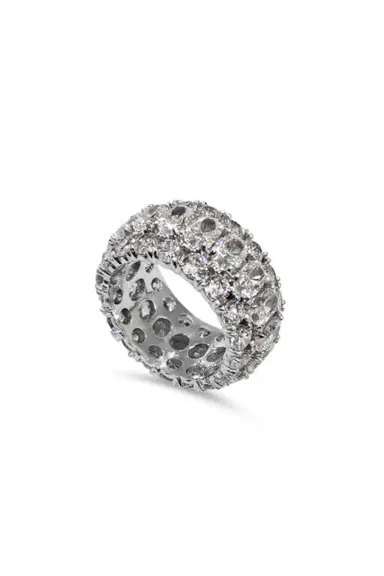 FANTASIA by DESERIO Three Row Oval Round Eternity Band | Thumbnail 5 FANTASIA by DESERIO Three Row Oval Round Eternity Band | Thumbnail 5