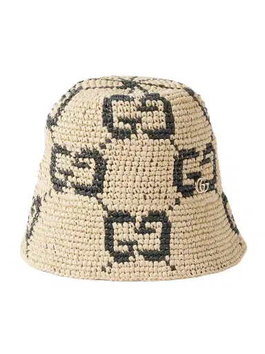 Gucci Embellished traw Bucket Hat | Thumbnail 1 Gucci Embellished traw Bucket Hat | Thumbnail 1