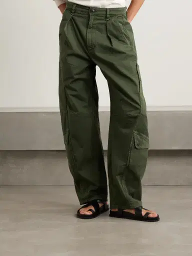 Citizens of Humanity Flight Pleated Organic Cotton-blend Twill Barrel-leg Pants | Thumbnail 3 Citizens of Humanity Flight Pleated Organic Cotton-blend Twill Barrel-leg Pants | Thumbnail 3