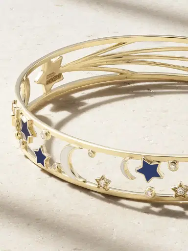 L’Atelier Nawbar Starry 18-karat Gold, Diamond And Enamel Bangle | Thumbnail 3 L’Atelier Nawbar Starry 18-karat Gold, Diamond And Enamel Bangle | Thumbnail 3