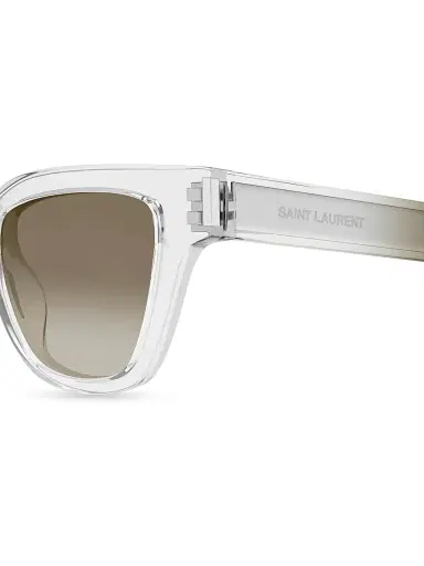 Saint Laurent Men's Naked Wirecore Arrow 47MM Square Sunglasses - Crystal Brown | Thumbnail 3 Saint Laurent Men's Naked Wirecore Arrow 47MM Square Sunglasses - Crystal Brown | Thumbnail 3