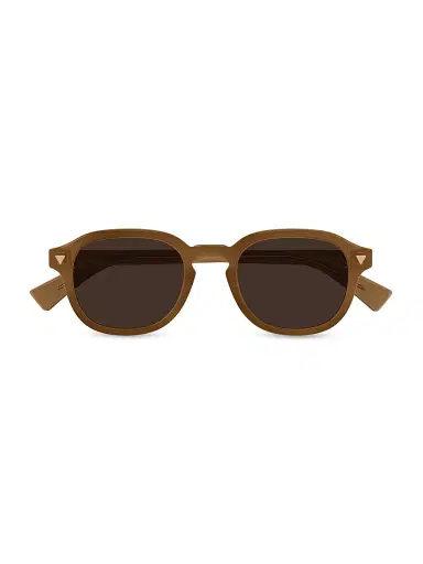 Bottega Veneta Men's Triangle Stud Panthos 49MM Round Sunglasses - Brown | Thumbnail 2 Bottega Veneta Men's Triangle Stud Panthos 49MM Round Sunglasses - Brown | Thumbnail 2